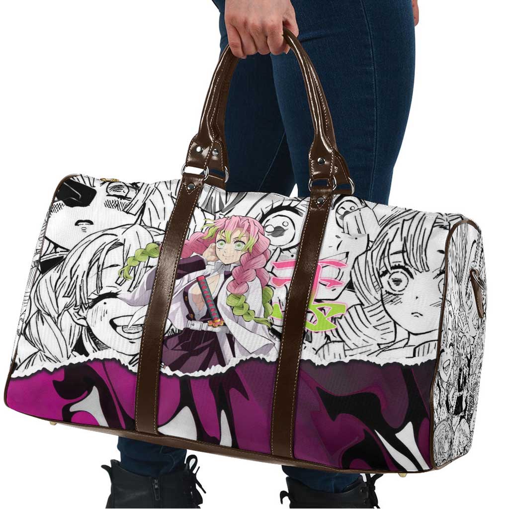 Mitsuri Kanroji Demon Slayer Manga Collage Travel Bag with Pink and Purple Love Hashira Aesthetic - The Mazicc