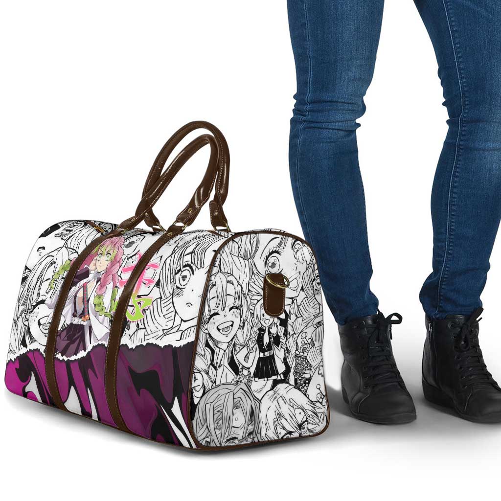 Mitsuri Kanroji Demon Slayer Manga Collage Travel Bag with Pink and Purple Love Hashira Aesthetic - The Mazicc