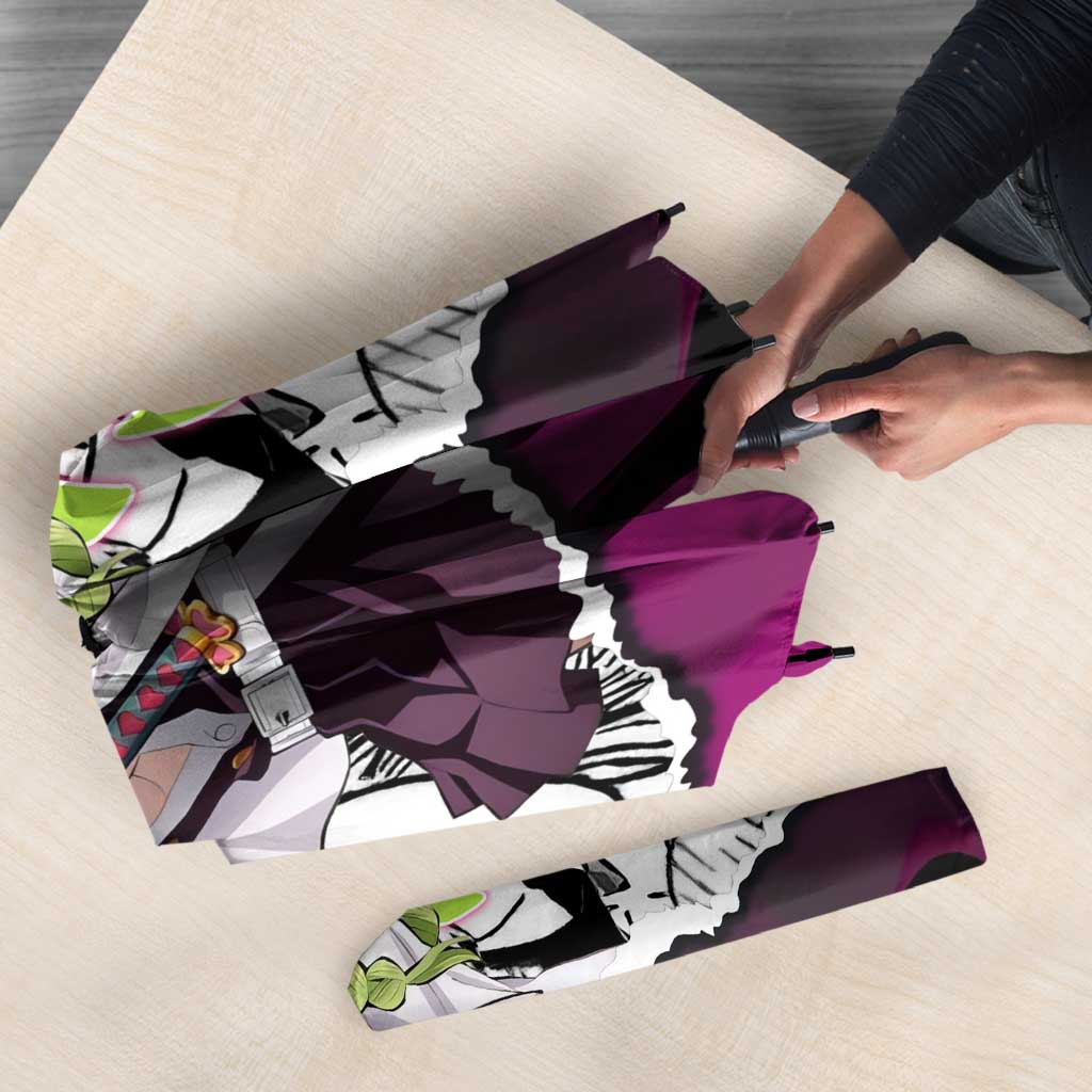 Mitsuri Kanroji Demon Slayer Manga Collage Umbrella with Pink and Purple Love Hashira Aesthetic - The Mazicc