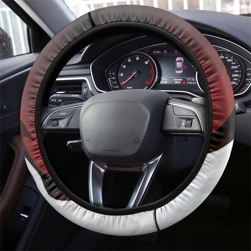Kyojuro Rengoku Demon Slayer Flame Hashira Design Steering Wheel Cover with Manga Panels and Fiery Sword Artwork - The Mazicc
