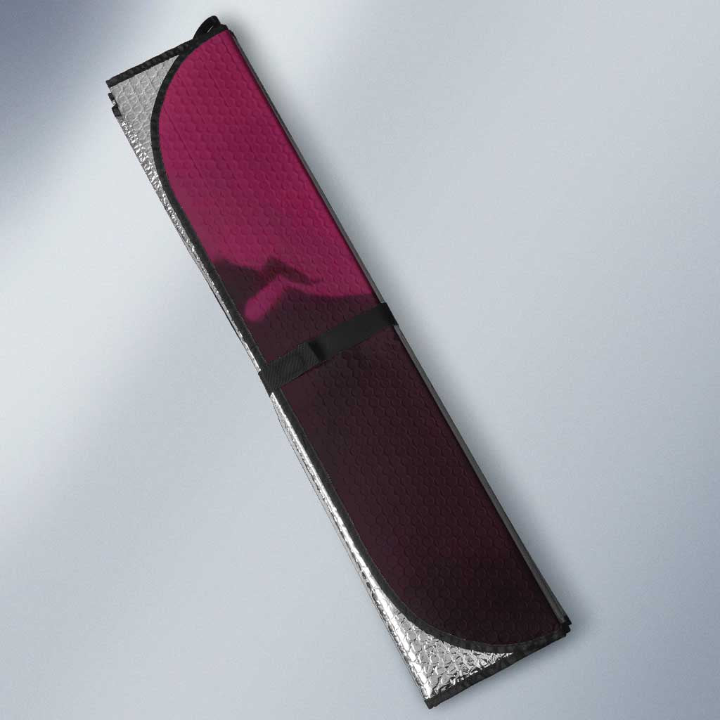 Mitsuri Kanroji Demon Slayer Pink and Black Design Auto Sun Shade with Manga Panels and Love Hashira Theme - The Mazicc