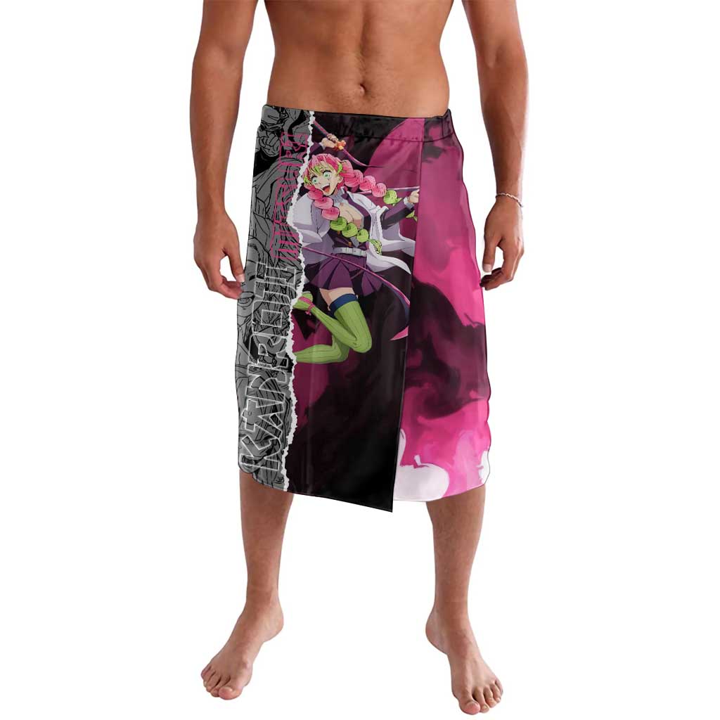 Mitsuri Kanroji Demon Slayer Pink and Black Design Lavalava with Manga Panels and Love Hashira Theme - The Mazicc