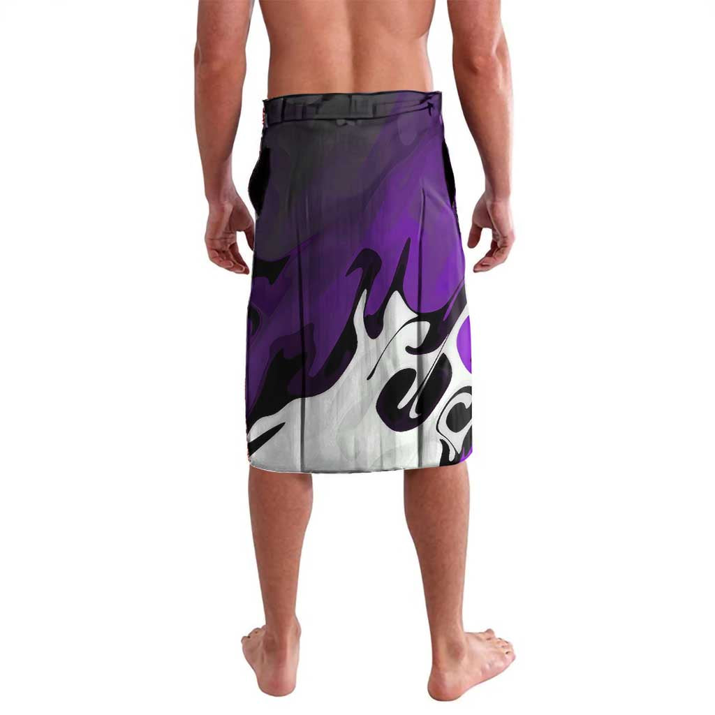 Genya Shinazugawa Demon Slayer Manga Panel Black and White Theme Lavalava with Purple Accents and Gun Action Pose - The Mazicc