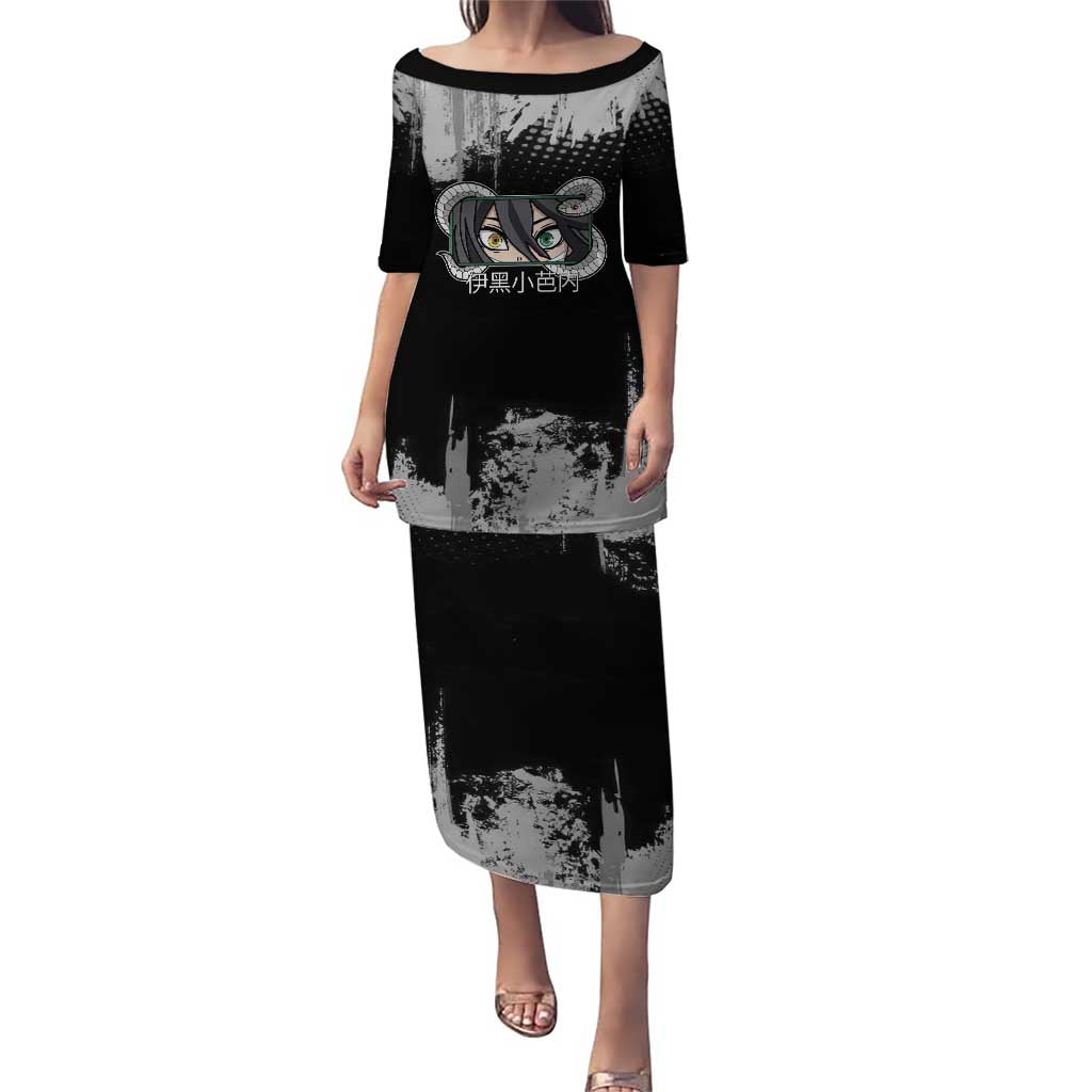Obanai Iguro Demon Slayer Monochrome Puletasi Design with Snake and Grunge Texture - The Mazicc
