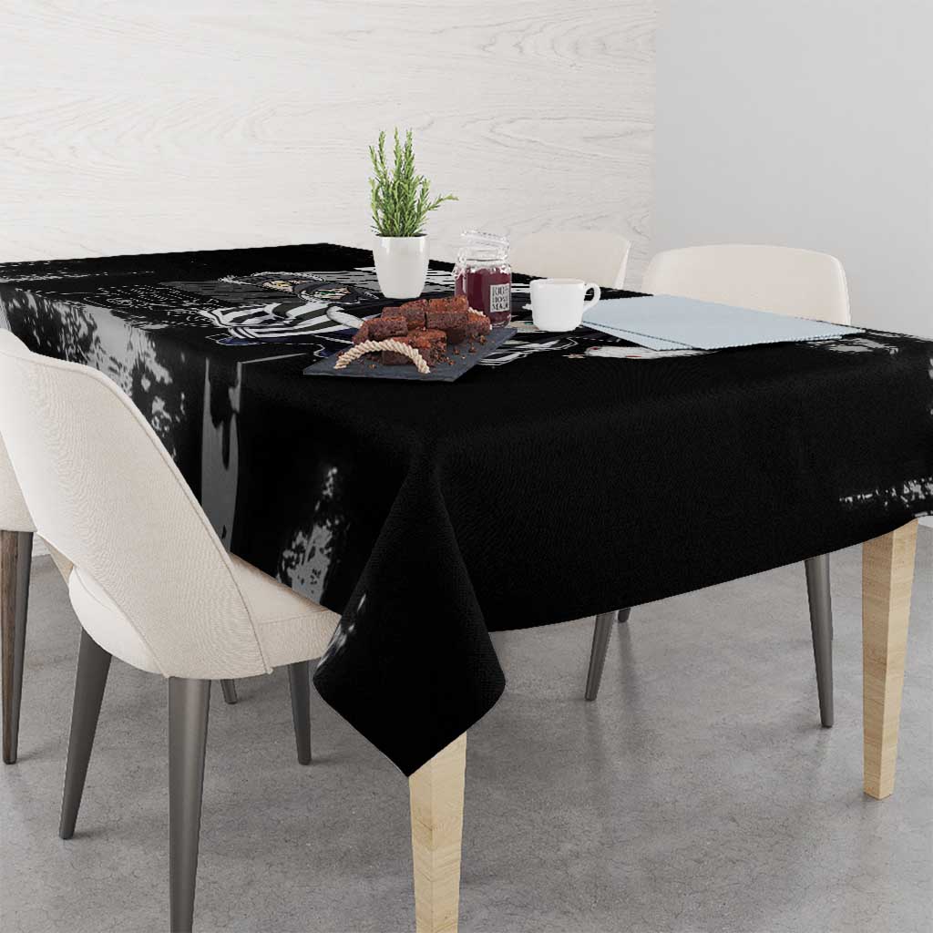 Obanai Iguro Demon Slayer Monochrome Tablecloth Design with Snake and Grunge Texture - The Mazicc
