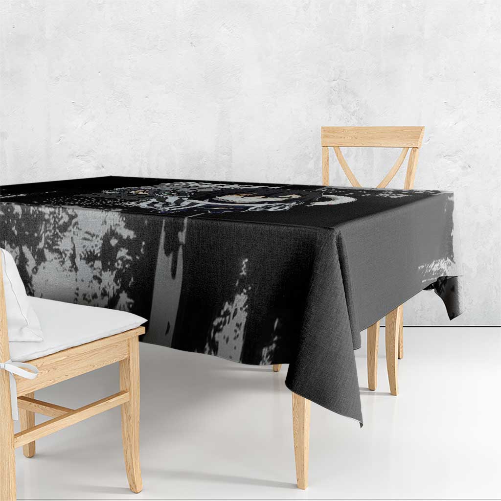 Obanai Iguro Demon Slayer Monochrome Tablecloth Design with Snake and Grunge Texture - The Mazicc
