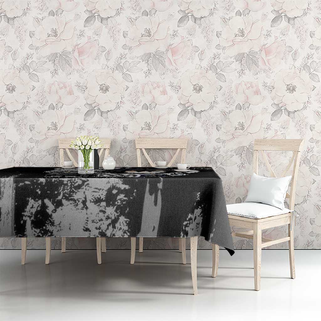 Obanai Iguro Demon Slayer Monochrome Tablecloth Design with Snake and Grunge Texture - The Mazicc