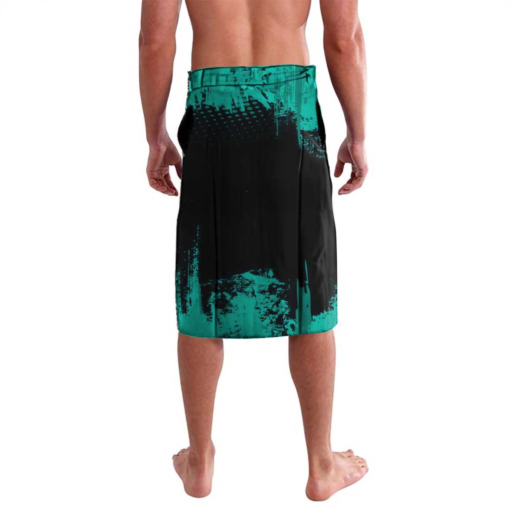 Muichiro Tokito Demon Slayer Green and Black Grunge Style Lavalava with Mist Hashira Eyes and Bold Typography - The Mazicc