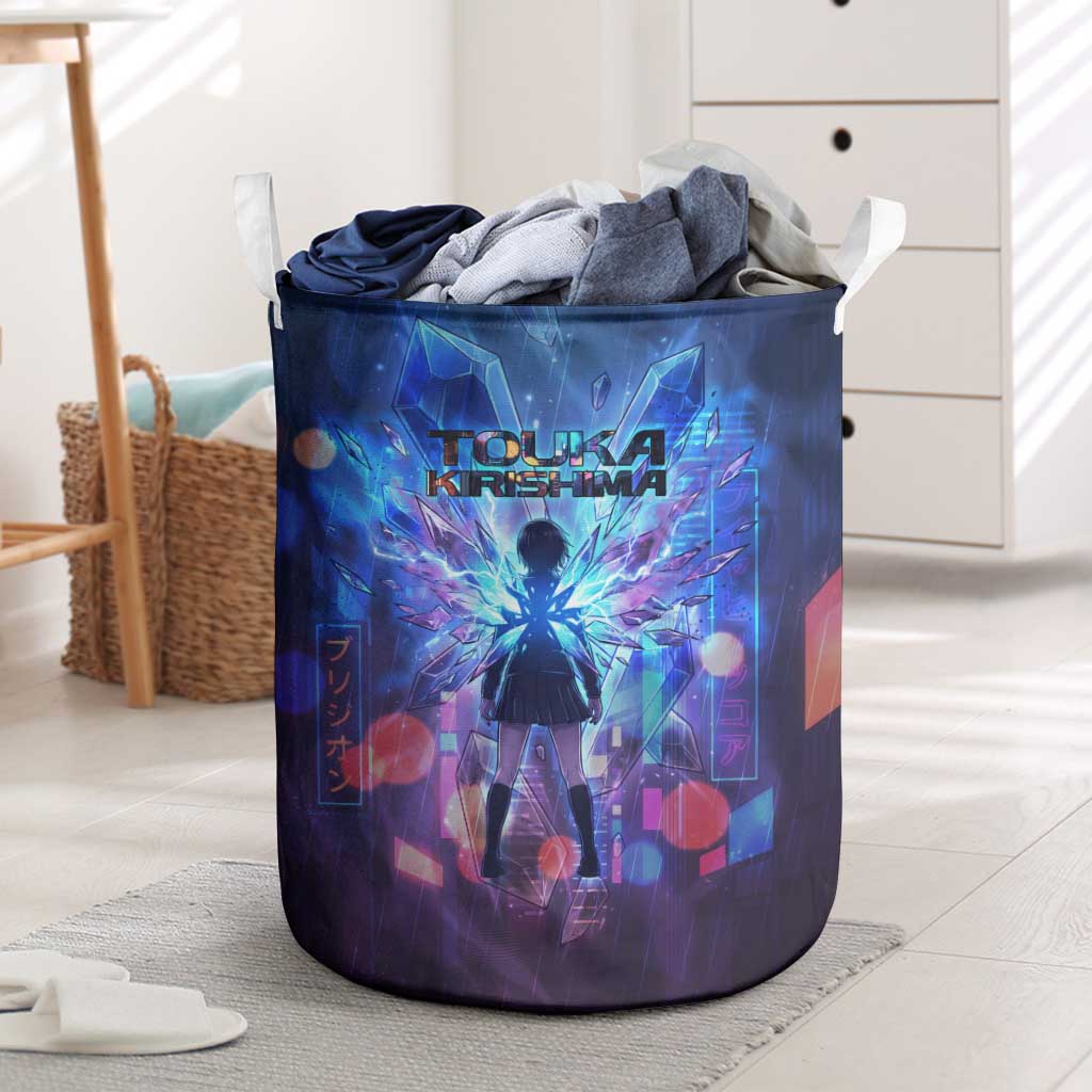 Touka Kirishima Tokyo Ghoul Laundry Basket Cyberpunk Neon Style with Crystal Wings Effect