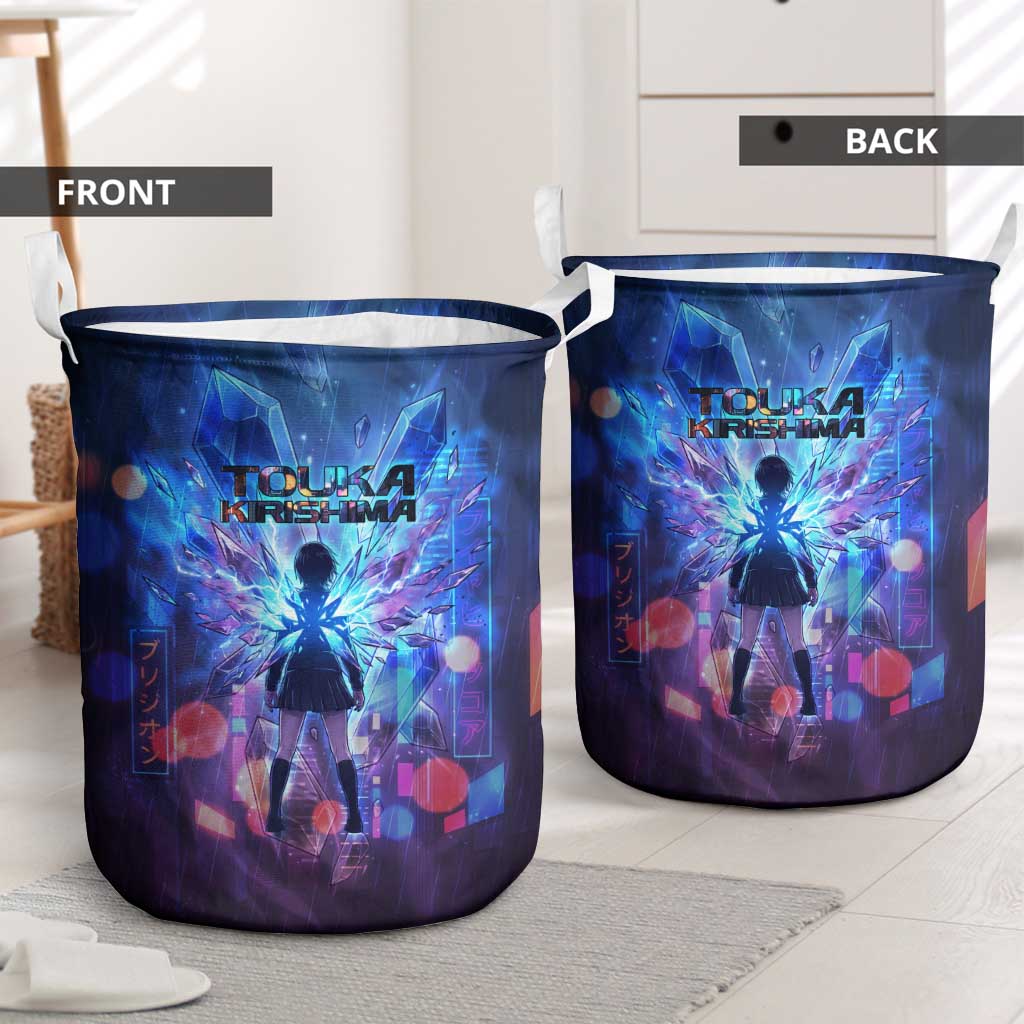 Touka Kirishima Tokyo Ghoul Laundry Basket Cyberpunk Neon Style with Crystal Wings Effect