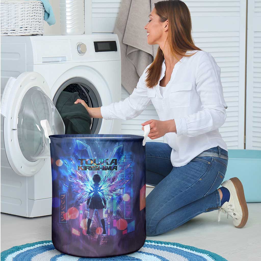 Touka Kirishima Tokyo Ghoul Laundry Basket Cyberpunk Neon Style with Crystal Wings Effect