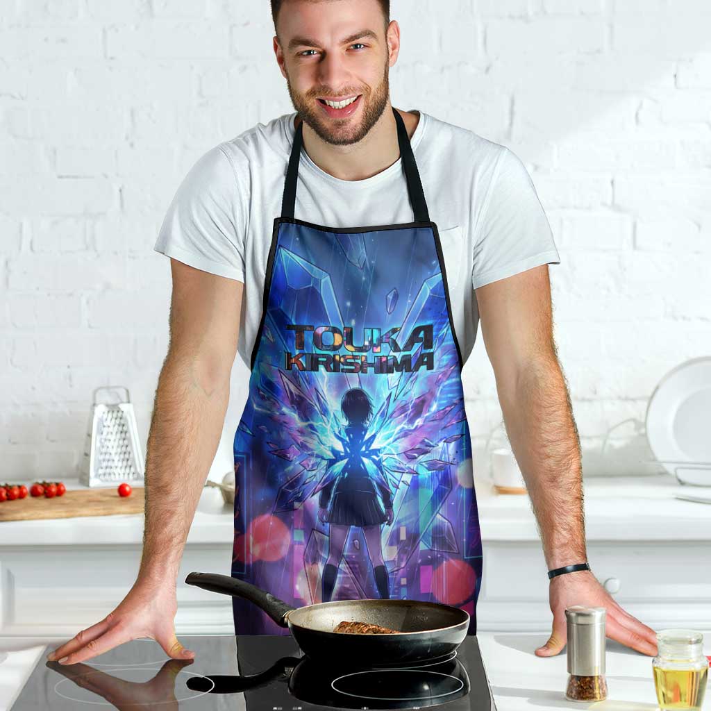 Touka Kirishima Tokyo Ghoul Apron Cyberpunk Neon Style with Crystal Wings Effect