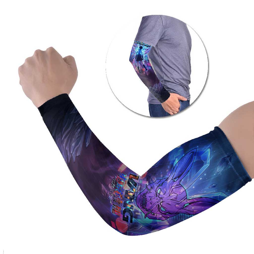 Touka Kirishima Tokyo Ghoul Arm Sleeves Cyberpunk Neon Style with Crystal Wings Effect