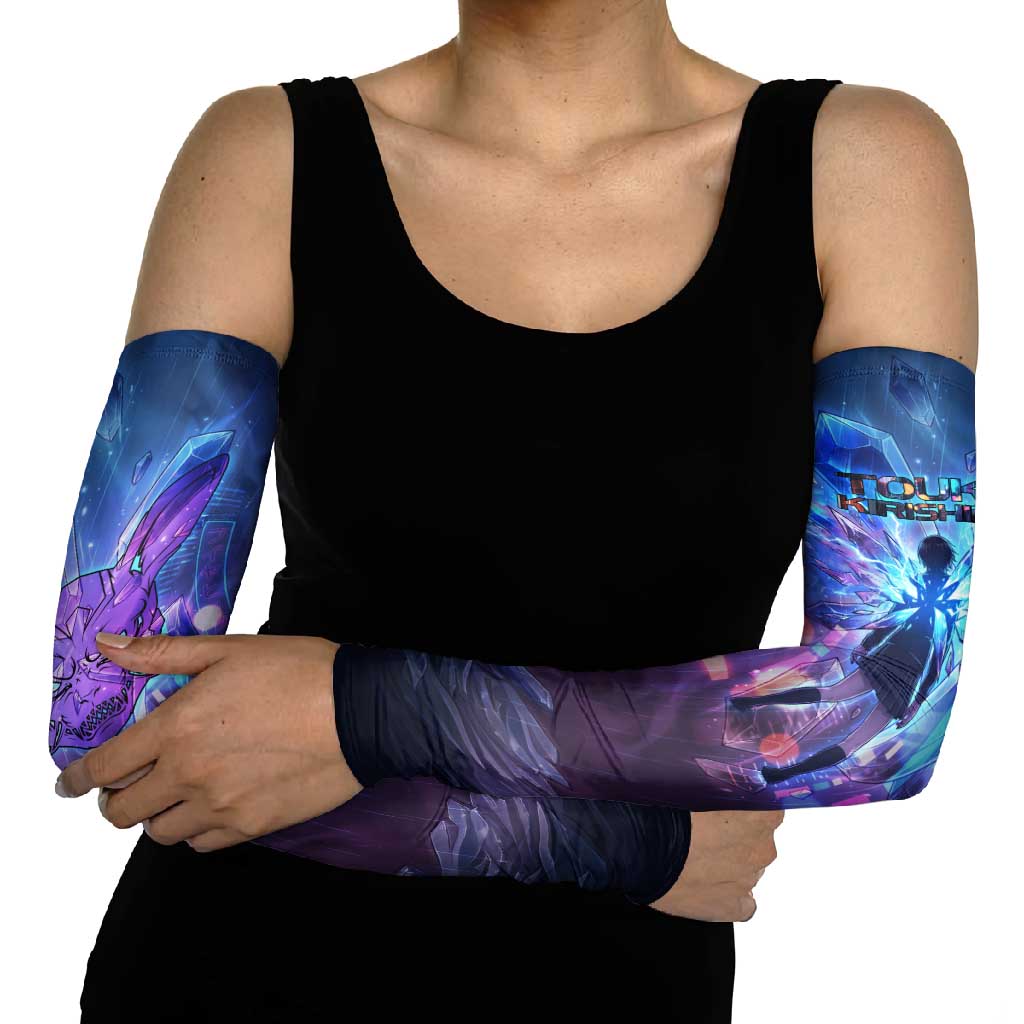 Touka Kirishima Tokyo Ghoul Arm Sleeves Cyberpunk Neon Style with Crystal Wings Effect