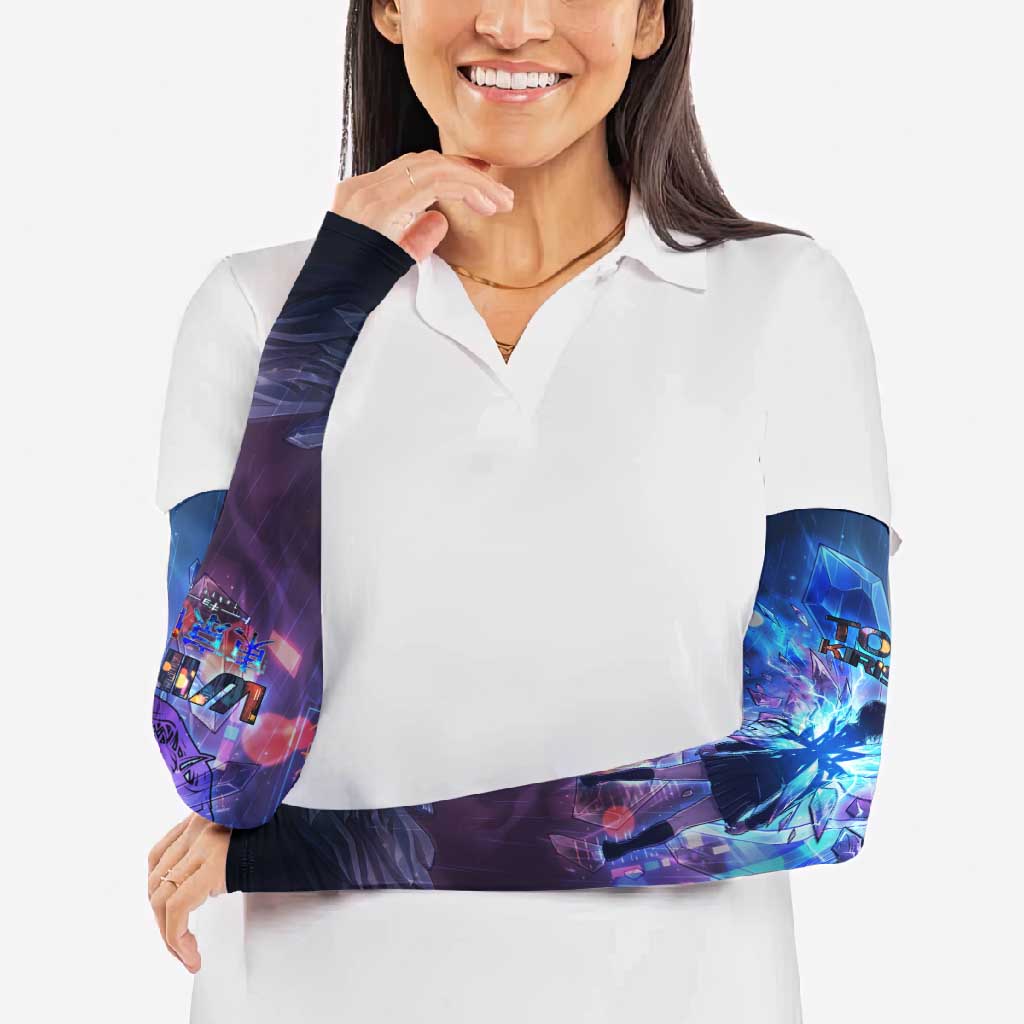Touka Kirishima Tokyo Ghoul Arm Sleeves Cyberpunk Neon Style with Crystal Wings Effect