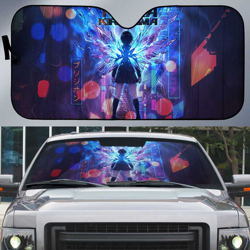 Touka Kirishima Tokyo Ghoul Auto Sun Shade Cyberpunk Neon Style with Crystal Wings Effect