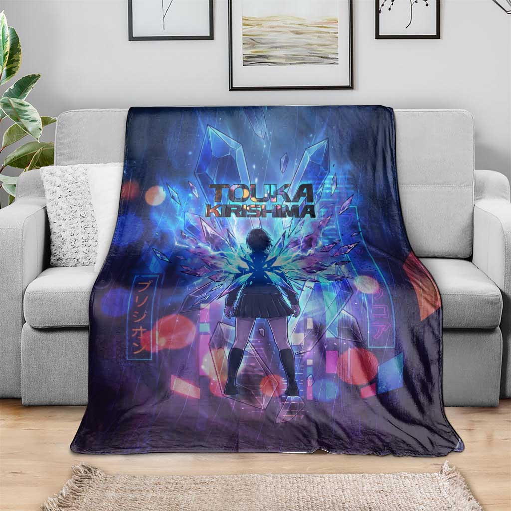 Touka Kirishima Tokyo Ghoul Blanket Cyberpunk Neon Style with Crystal Wings Effect