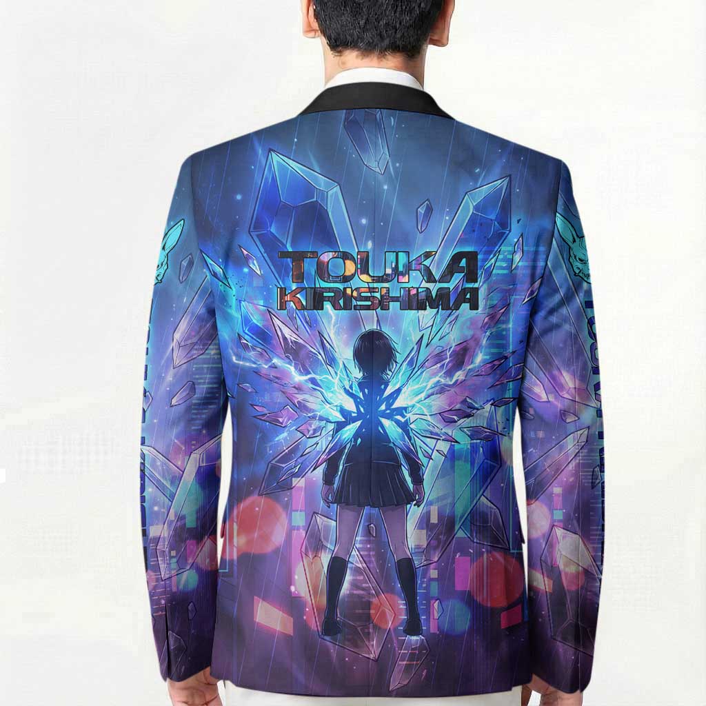 Touka Kirishima Tokyo Ghoul Blazer Cyberpunk Neon Style with Crystal Wings Effect