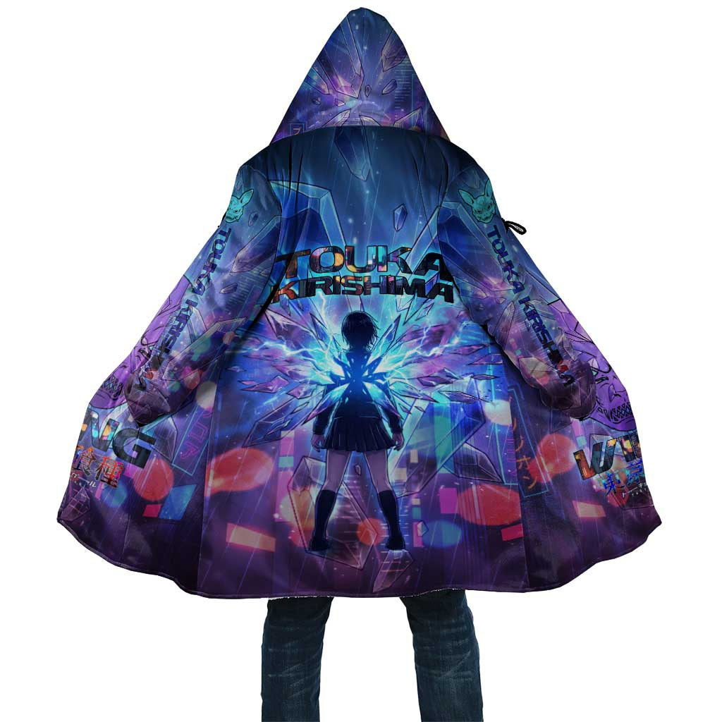 Touka Kirishima Tokyo Ghoul Cloak Cyberpunk Neon Style with Crystal Wings Effect
