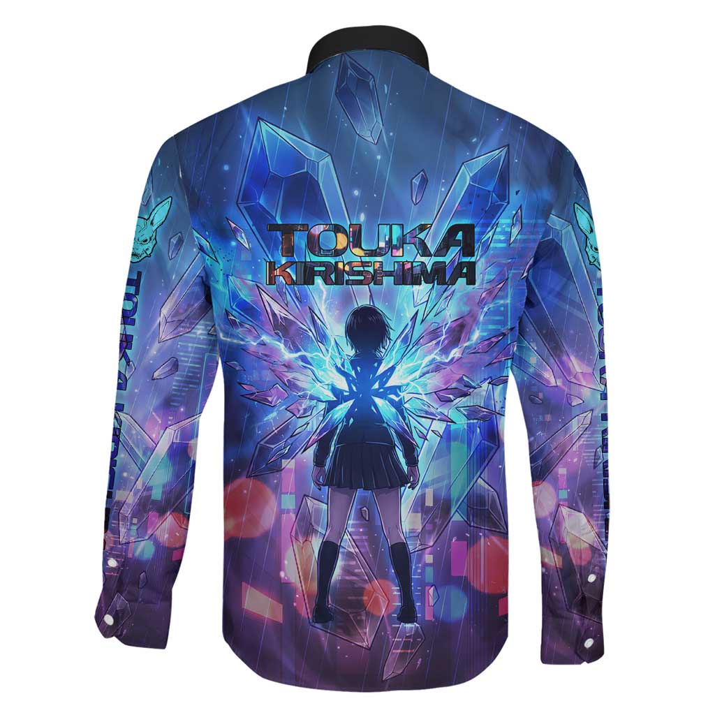 Touka Kirishima Tokyo Ghoul Family Matching Puletasi and Hawaiian Shirt Cyberpunk Neon Style with Crystal Wings Effect