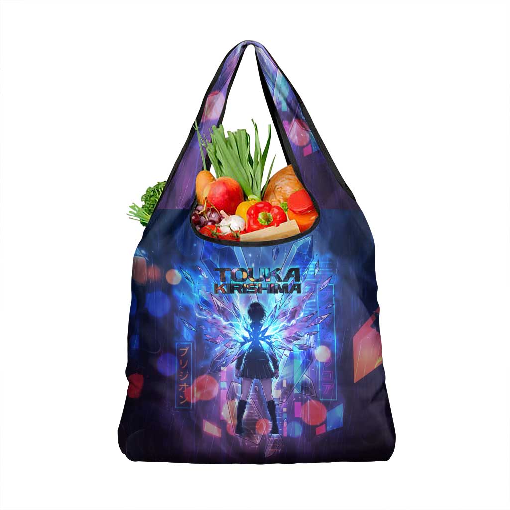 Touka Kirishima Tokyo Ghoul Grocery Bag Cyberpunk Neon Style with Crystal Wings Effect