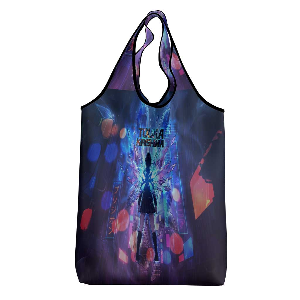 Touka Kirishima Tokyo Ghoul Grocery Bag Cyberpunk Neon Style with Crystal Wings Effect