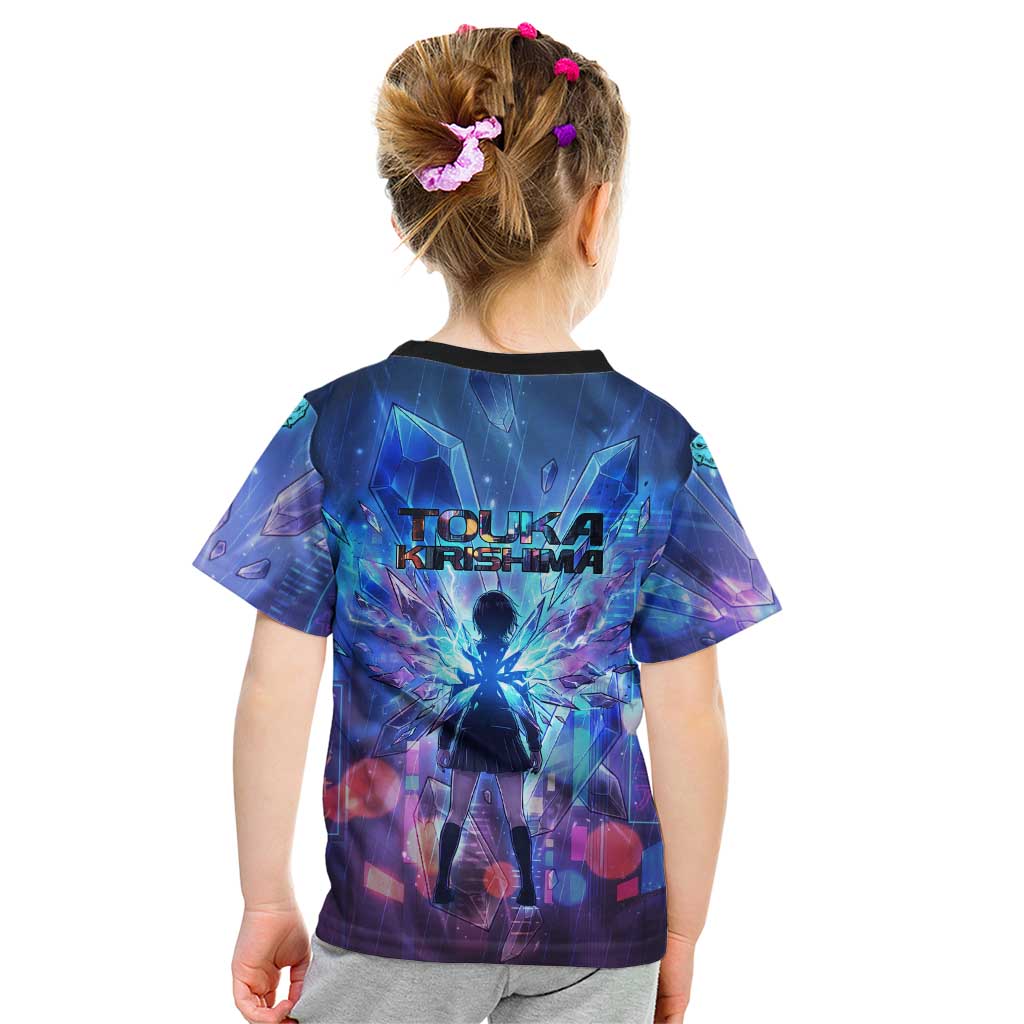 Touka Kirishima Tokyo Ghoul Kid T Shirt Cyberpunk Neon Style with Crystal Wings Effect