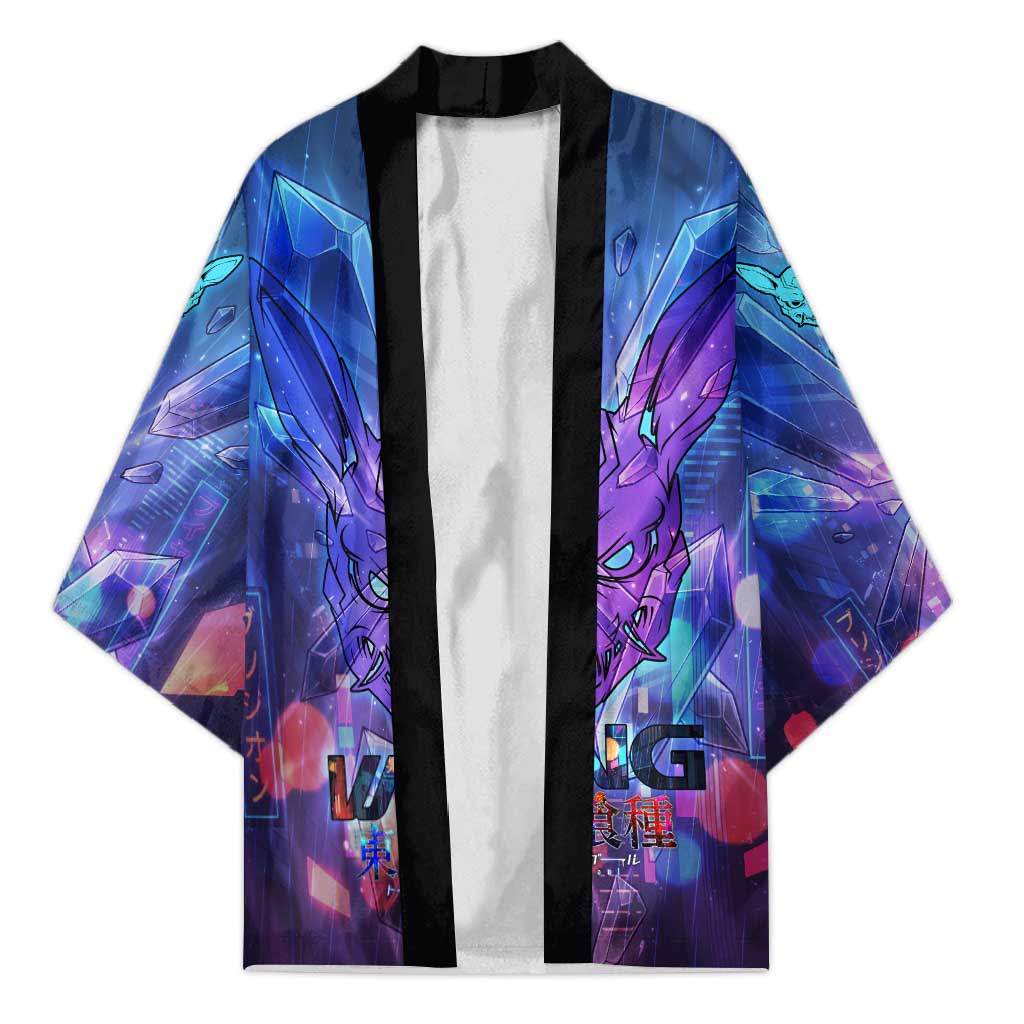 Touka Kirishima Tokyo Ghoul Kimono Cyberpunk Neon Style with Crystal Wings Effect