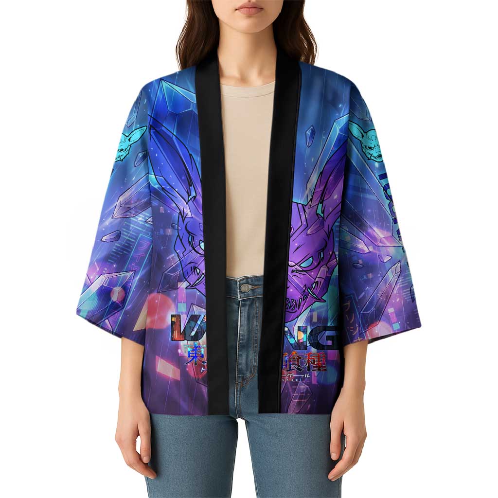 Touka Kirishima Tokyo Ghoul Kimono Cyberpunk Neon Style with Crystal Wings Effect