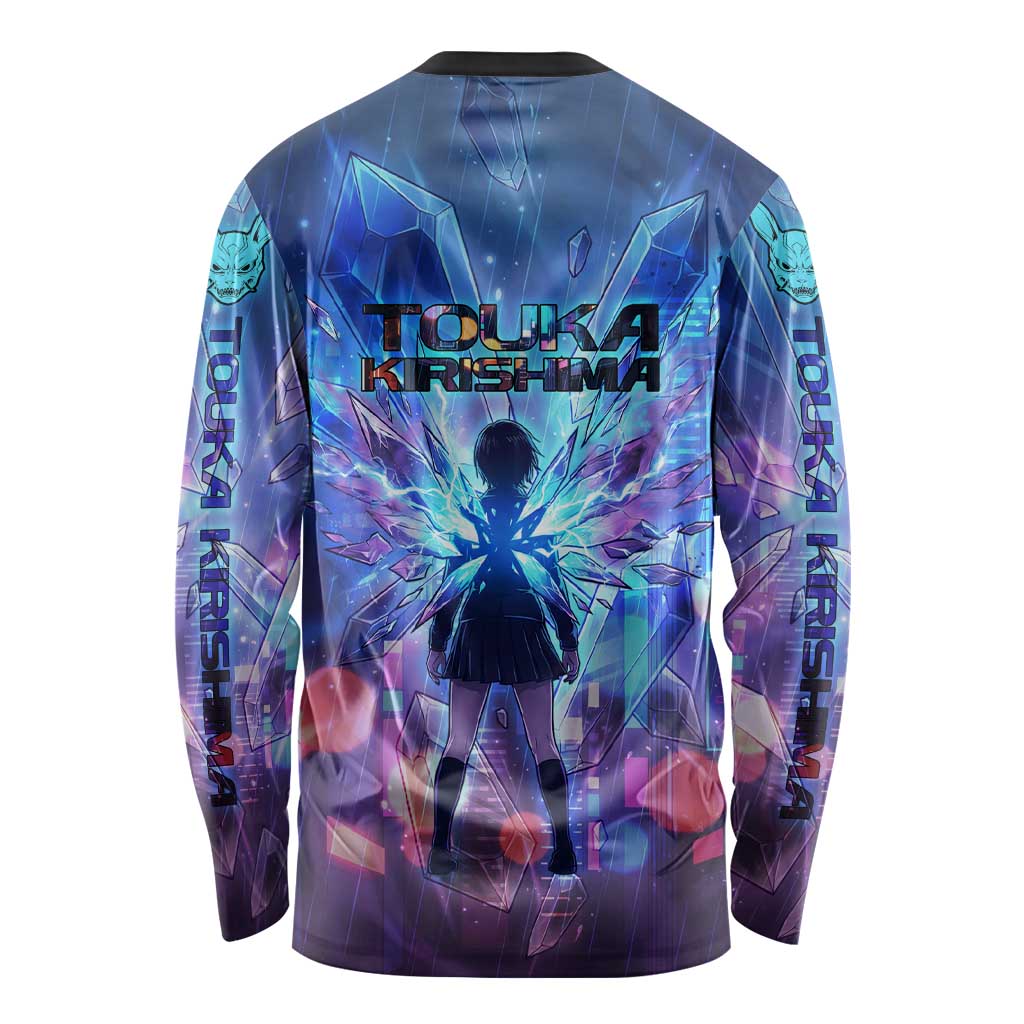 Touka Kirishima Tokyo Ghoul Long Sleeve Shirt Cyberpunk Neon Style with Crystal Wings Effect