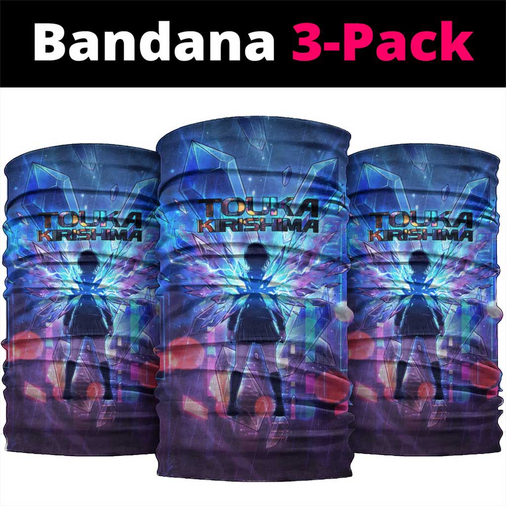 Touka Kirishima Tokyo Ghoul Neck Gaiter Cyberpunk Neon Style with Crystal Wings Effect