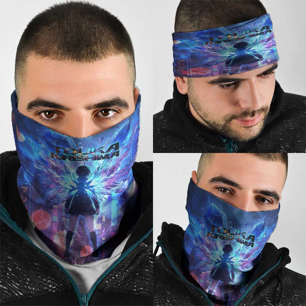 Touka Kirishima Tokyo Ghoul Neck Gaiter Cyberpunk Neon Style with Crystal Wings Effect