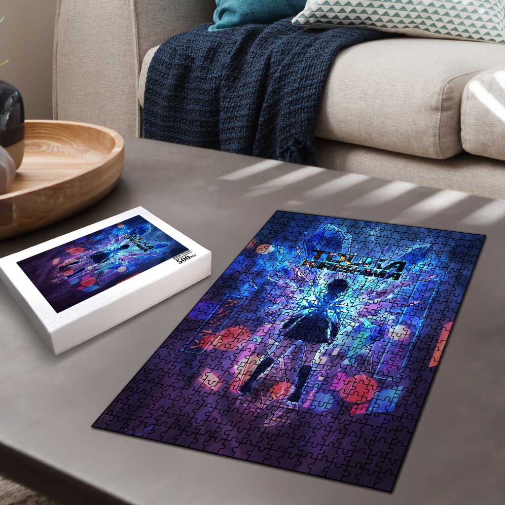 Touka Kirishima Tokyo Ghoul Puzzle Cyberpunk Neon Style with Crystal Wings Effect