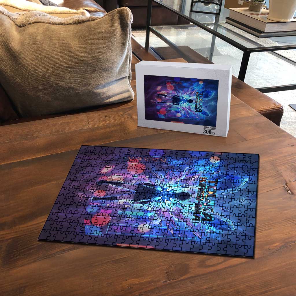 Touka Kirishima Tokyo Ghoul Puzzle Cyberpunk Neon Style with Crystal Wings Effect