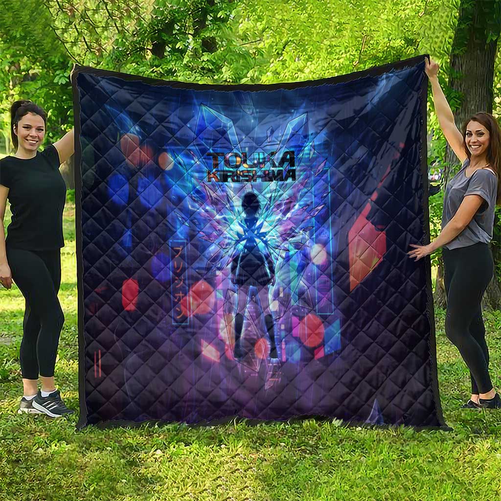 Touka Kirishima Tokyo Ghoul Quilt Cyberpunk Neon Style with Crystal Wings Effect