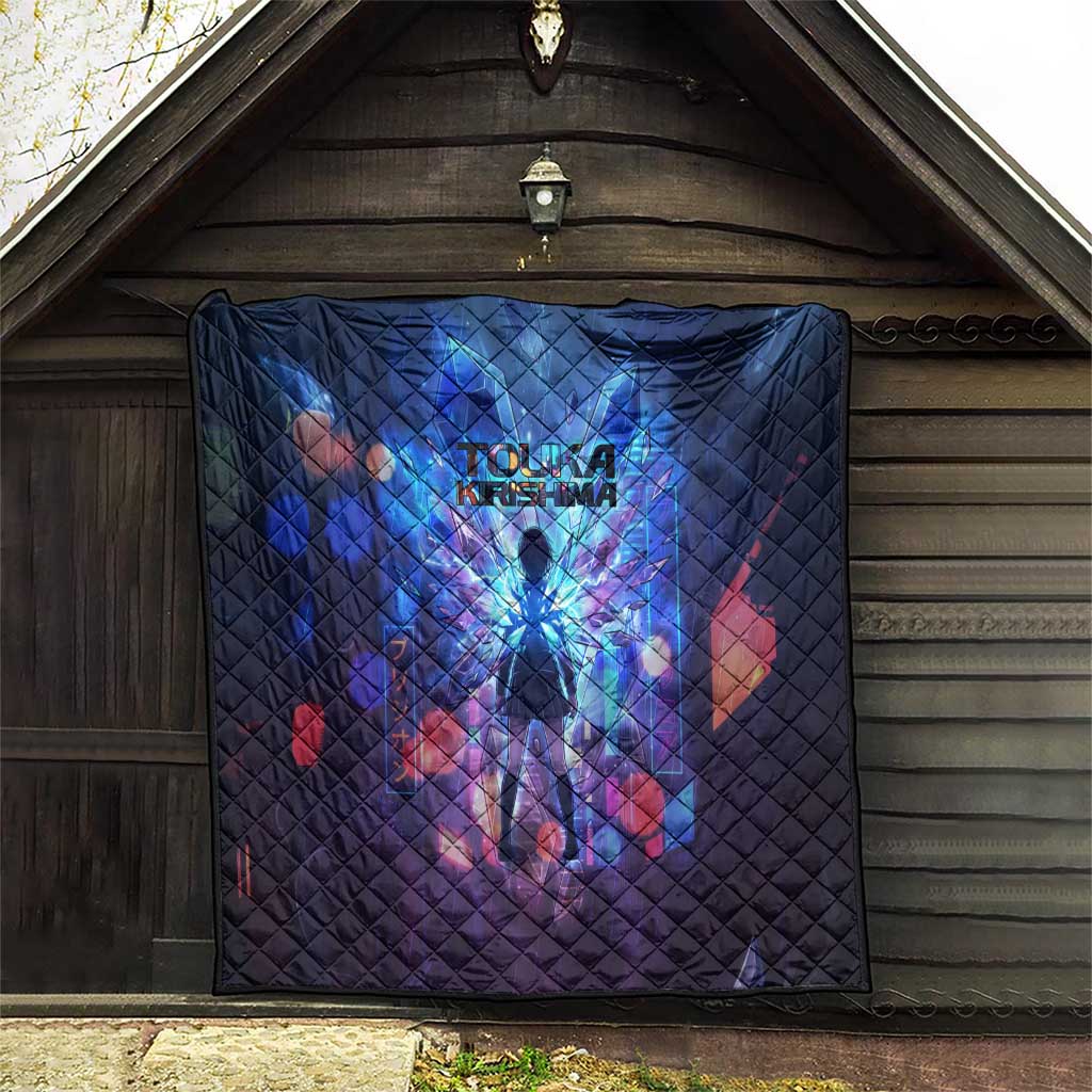 Touka Kirishima Tokyo Ghoul Quilt Cyberpunk Neon Style with Crystal Wings Effect