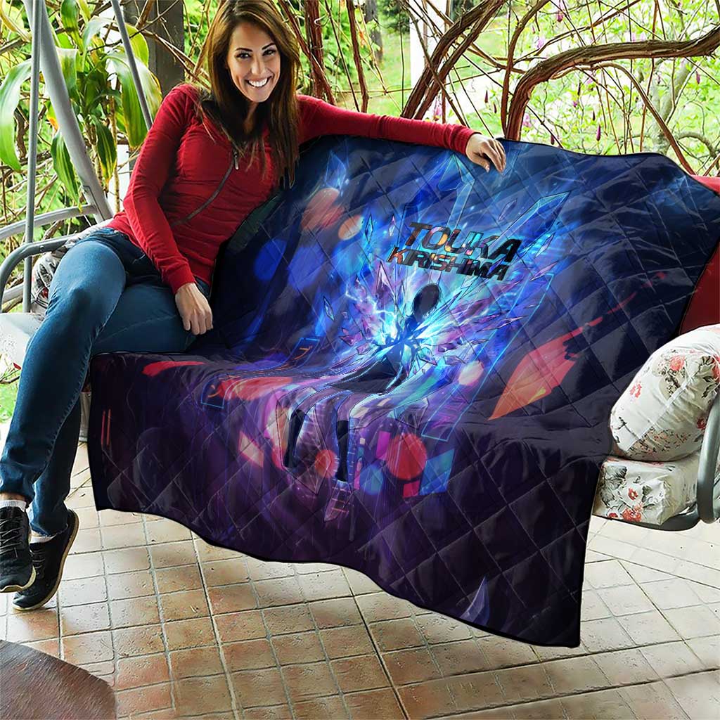 Touka Kirishima Tokyo Ghoul Quilt Cyberpunk Neon Style with Crystal Wings Effect