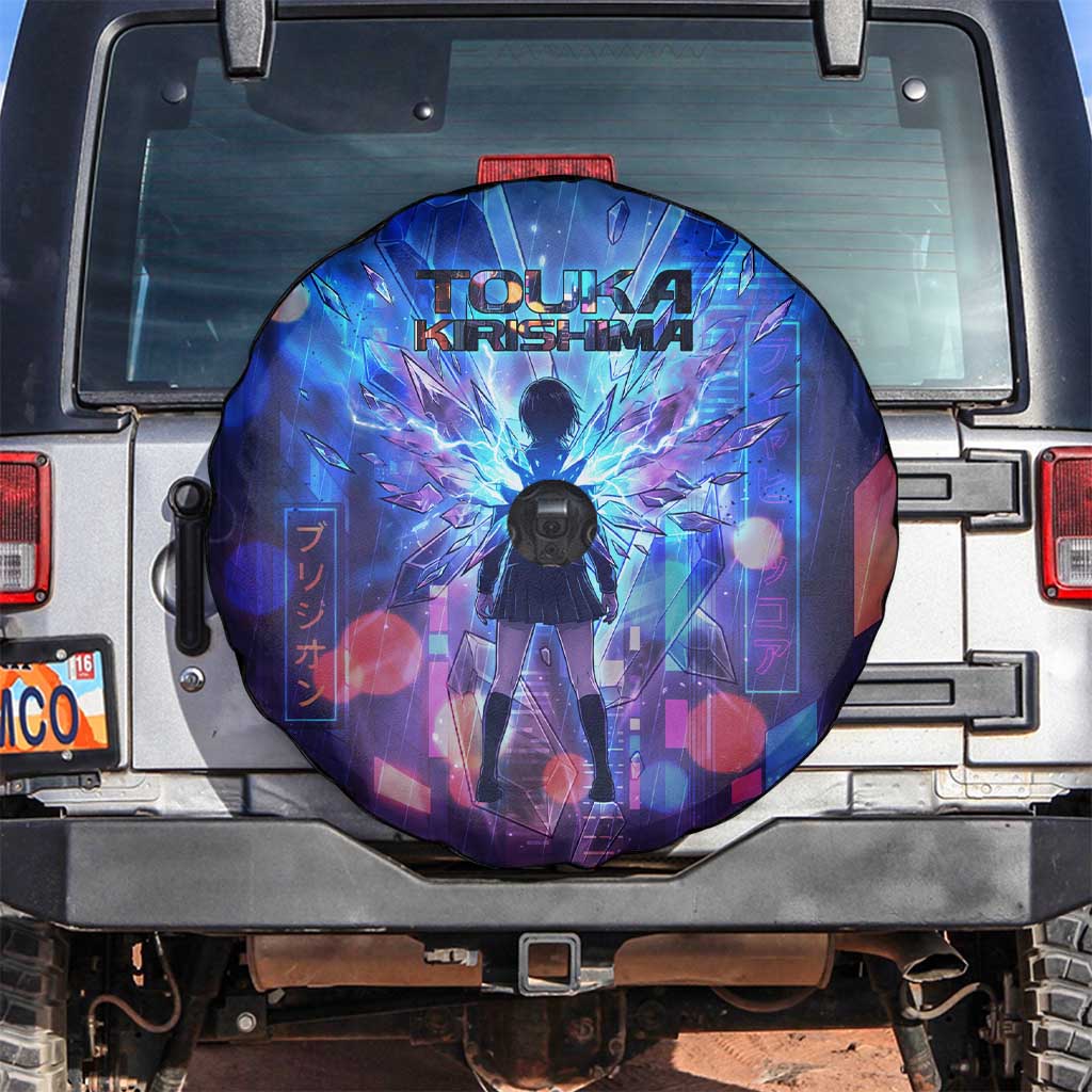 Touka Kirishima Tokyo Ghoul Spare Tire Cover Cyberpunk Neon Style with Crystal Wings Effect