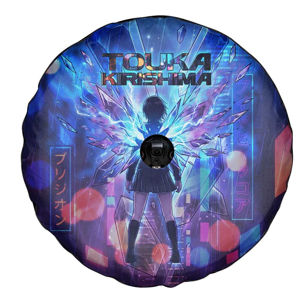 Touka Kirishima Tokyo Ghoul Spare Tire Cover Cyberpunk Neon Style with Crystal Wings Effect