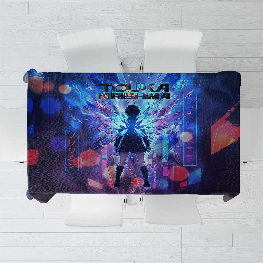 Touka Kirishima Tokyo Ghoul Tablecloth Cyberpunk Neon Style with Crystal Wings Effect