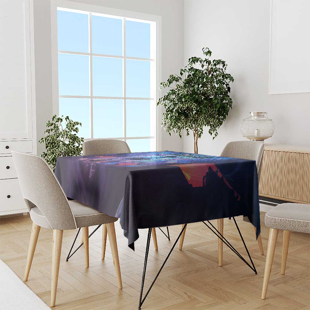 Touka Kirishima Tokyo Ghoul Tablecloth Cyberpunk Neon Style with Crystal Wings Effect