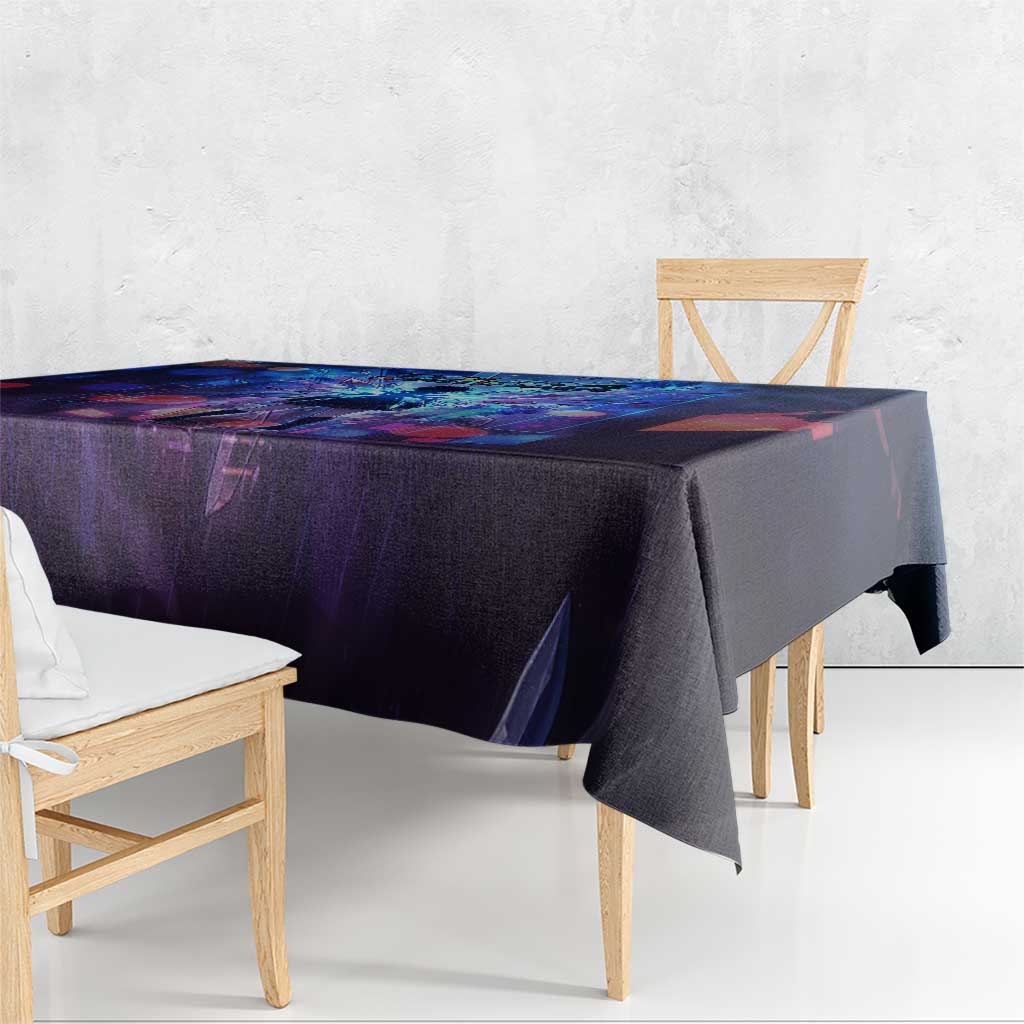 Touka Kirishima Tokyo Ghoul Tablecloth Cyberpunk Neon Style with Crystal Wings Effect