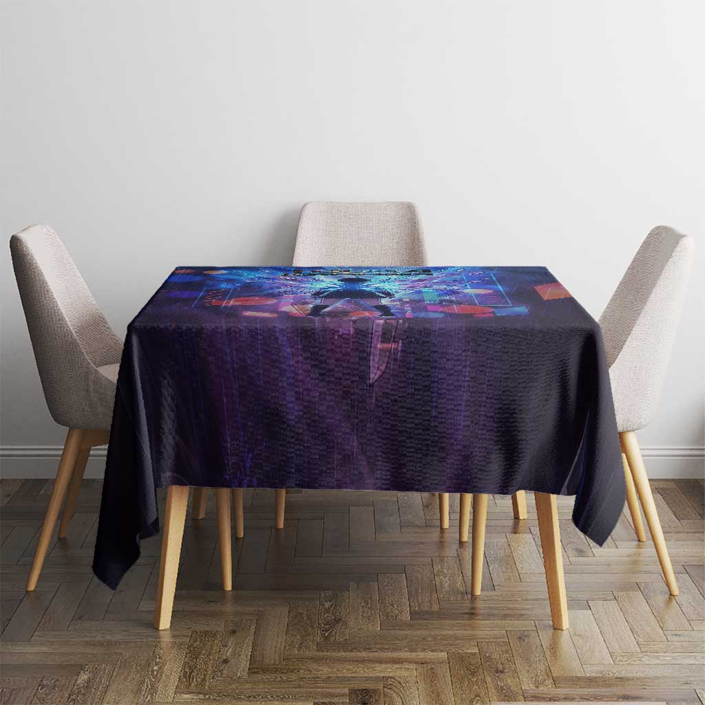Touka Kirishima Tokyo Ghoul Tablecloth Cyberpunk Neon Style with Crystal Wings Effect