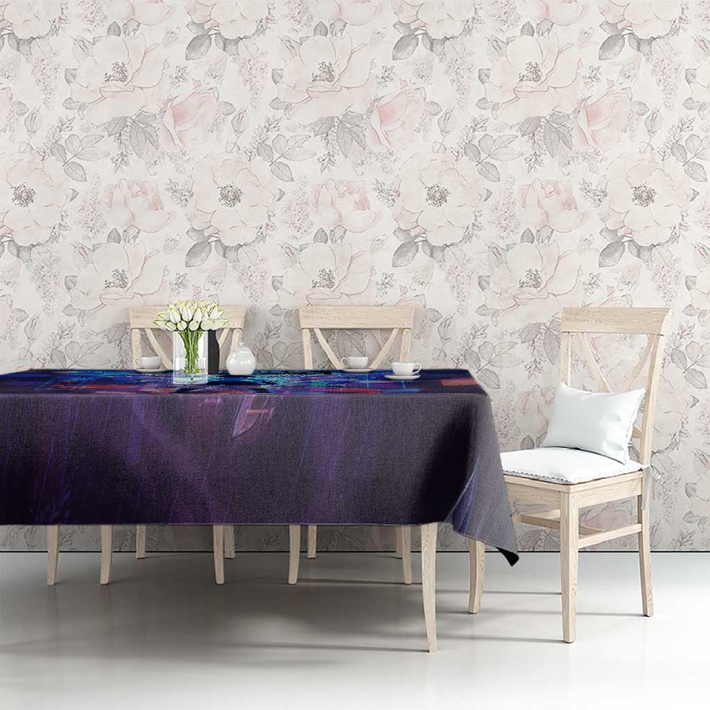 Touka Kirishima Tokyo Ghoul Tablecloth Cyberpunk Neon Style with Crystal Wings Effect
