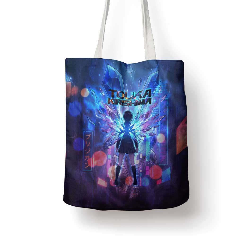 Touka Kirishima Tokyo Ghoul Tote Bag Cyberpunk Neon Style with Crystal Wings Effect