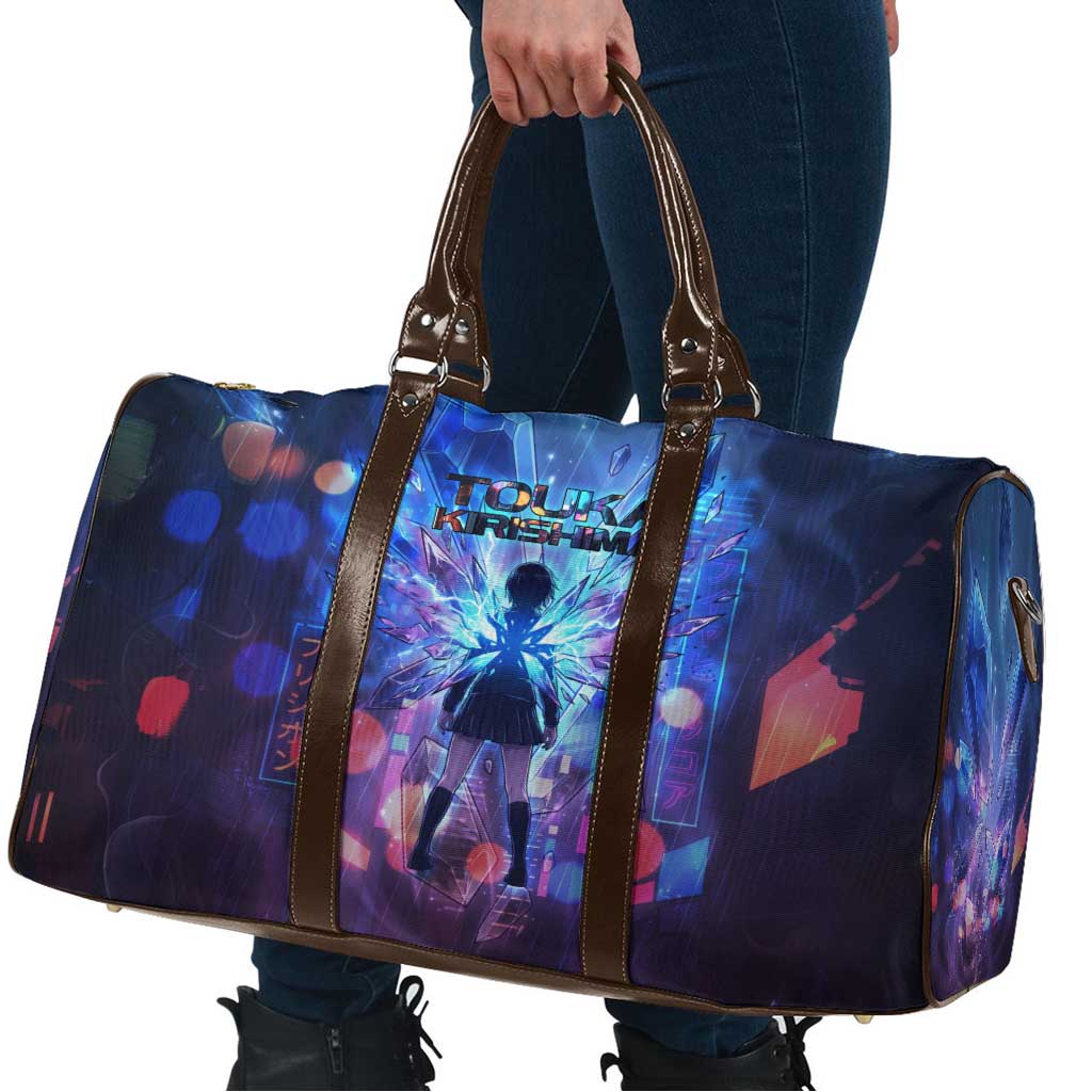 Touka Kirishima Tokyo Ghoul Travel Bag Cyberpunk Neon Style with Crystal Wings Effect