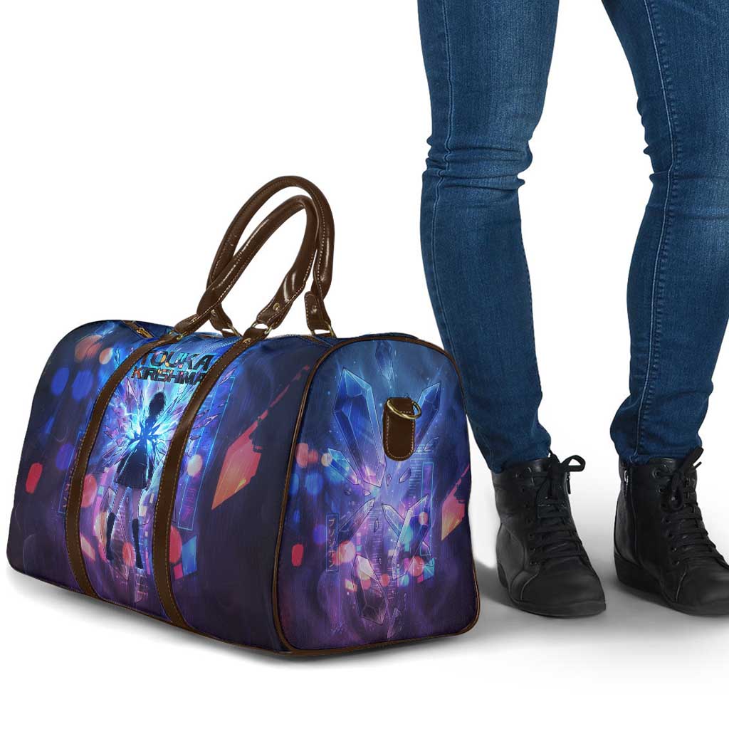 Touka Kirishima Tokyo Ghoul Travel Bag Cyberpunk Neon Style with Crystal Wings Effect
