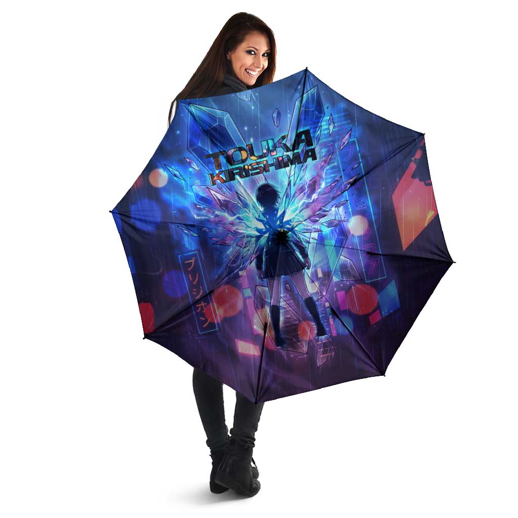 Touka Kirishima Tokyo Ghoul Umbrella Cyberpunk Neon Style with Crystal Wings Effect
