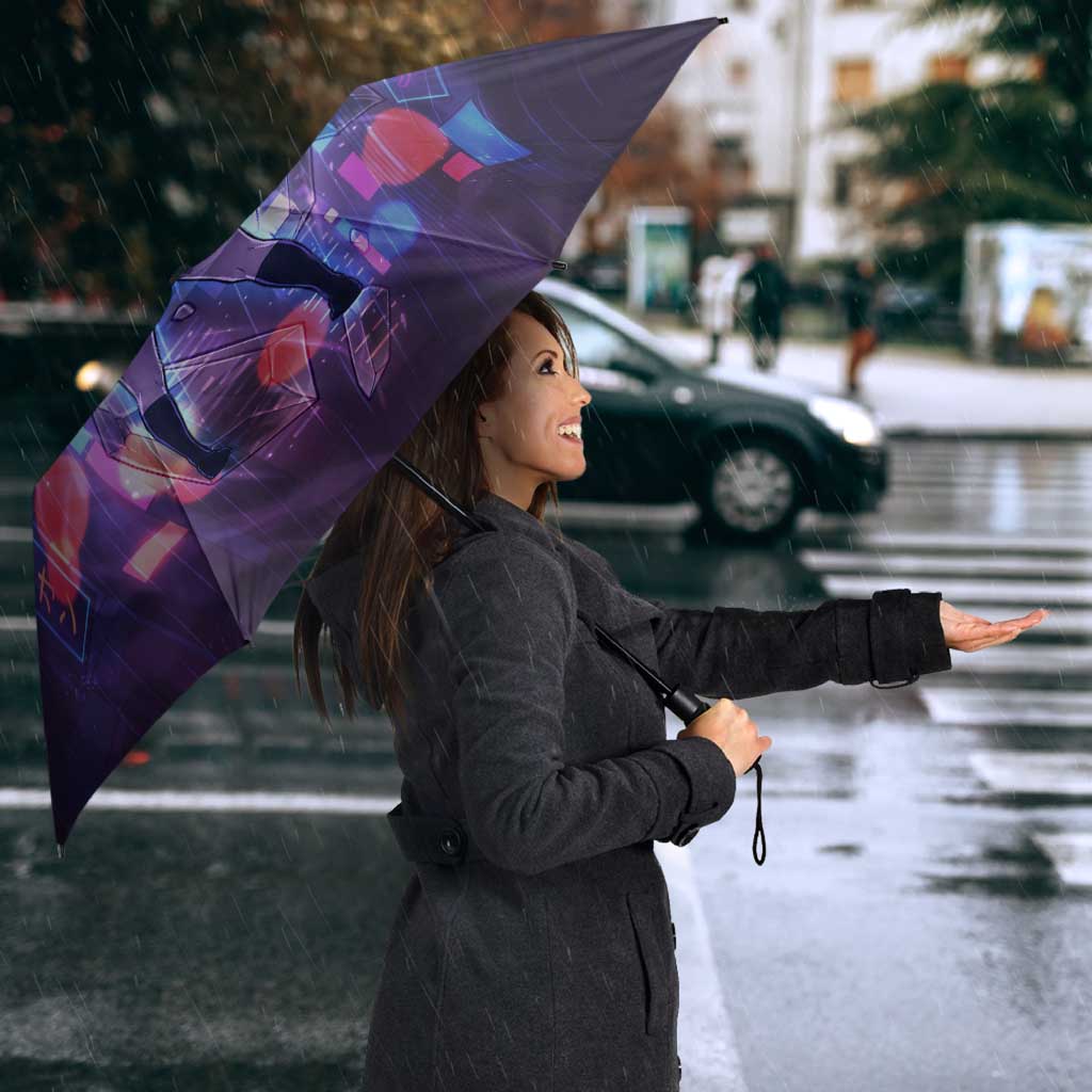 Touka Kirishima Tokyo Ghoul Umbrella Cyberpunk Neon Style with Crystal Wings Effect