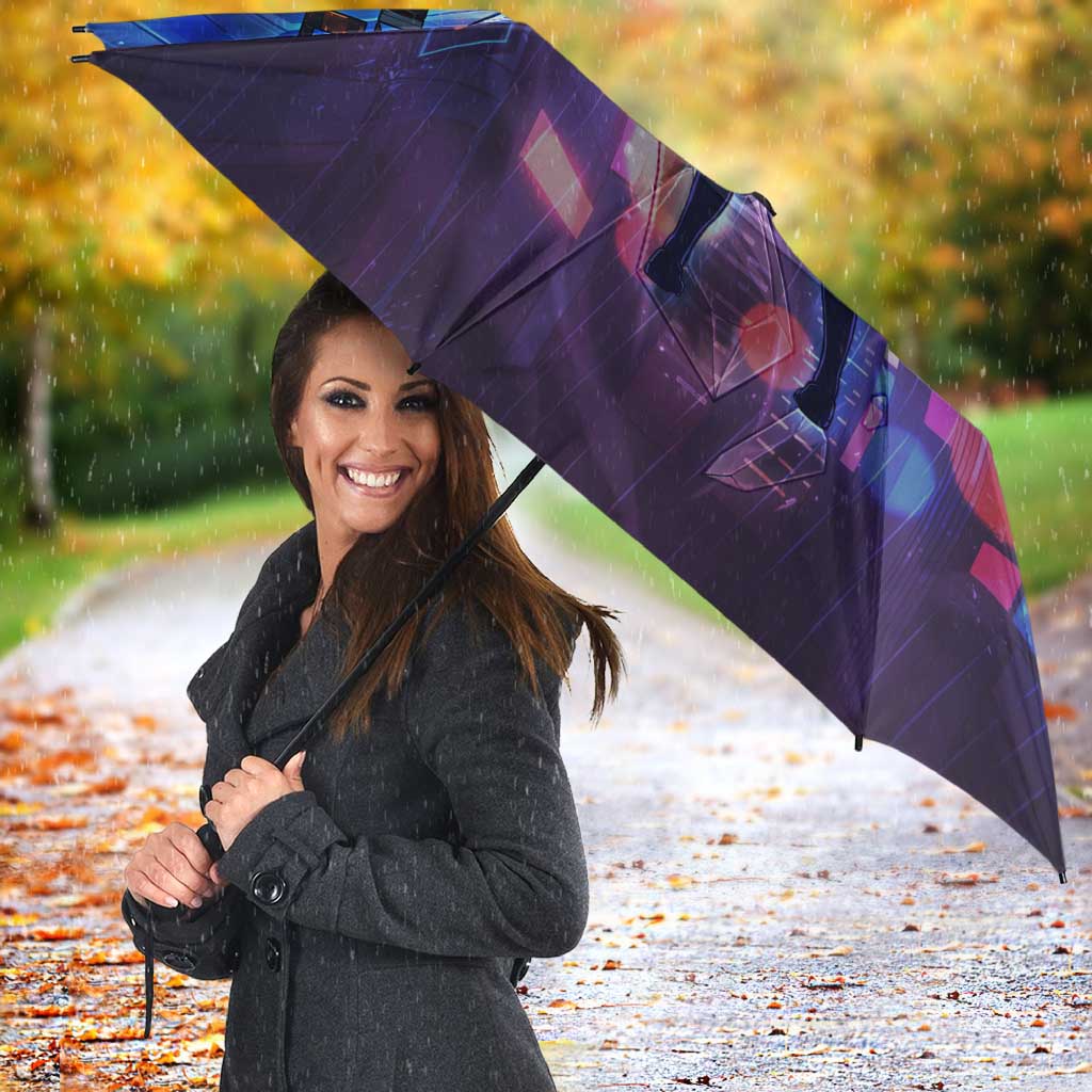Touka Kirishima Tokyo Ghoul Umbrella Cyberpunk Neon Style with Crystal Wings Effect